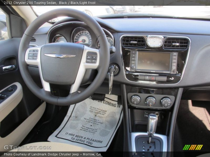 Black / Black/Light Frost 2012 Chrysler 200 Touring Sedan