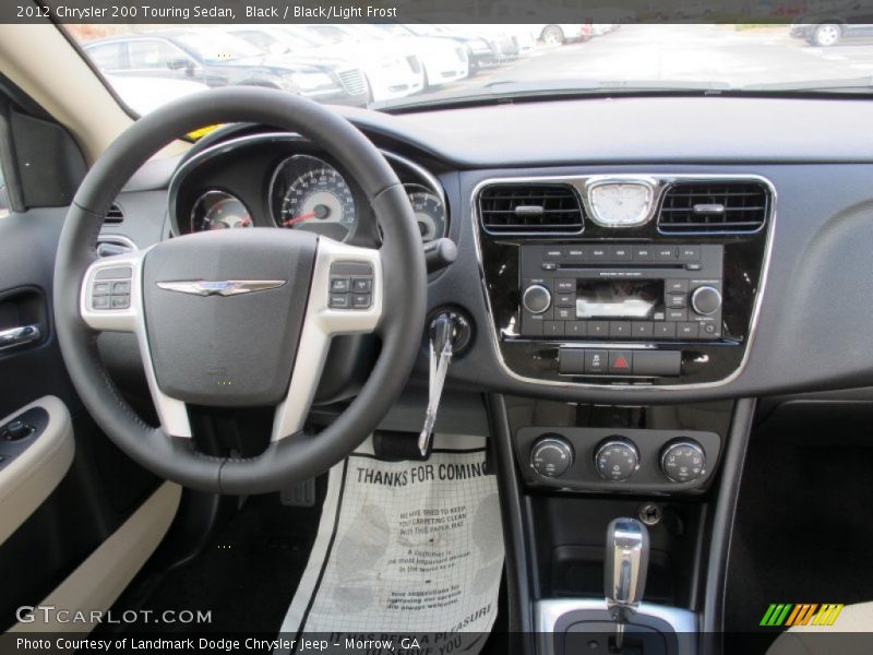 Black / Black/Light Frost 2012 Chrysler 200 Touring Sedan