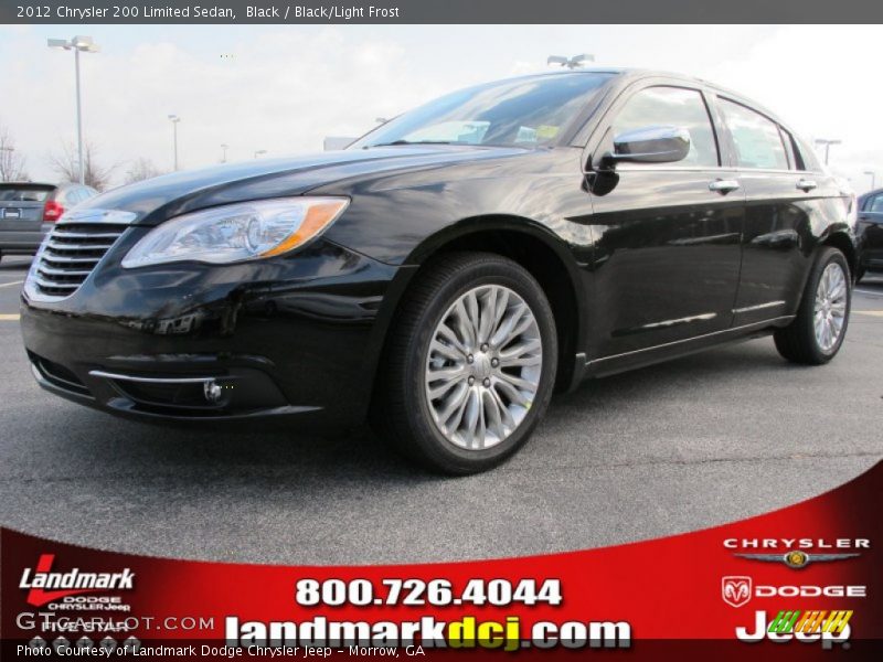 Black / Black/Light Frost 2012 Chrysler 200 Limited Sedan