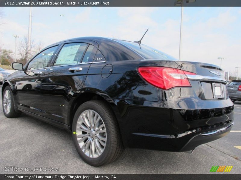 Black / Black/Light Frost 2012 Chrysler 200 Limited Sedan
