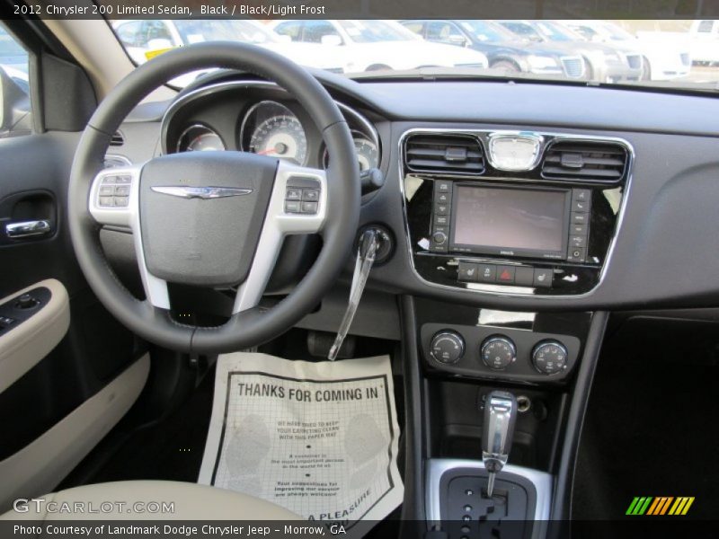 Black / Black/Light Frost 2012 Chrysler 200 Limited Sedan