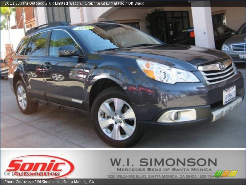 Graphite Gray Metallic / Off Black 2011 Subaru Outback 3.6R Limited Wagon