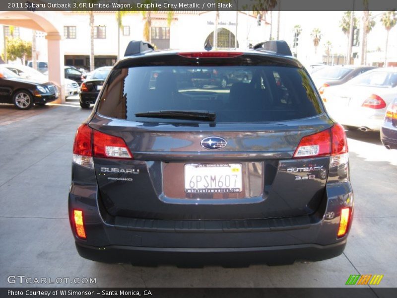 Graphite Gray Metallic / Off Black 2011 Subaru Outback 3.6R Limited Wagon