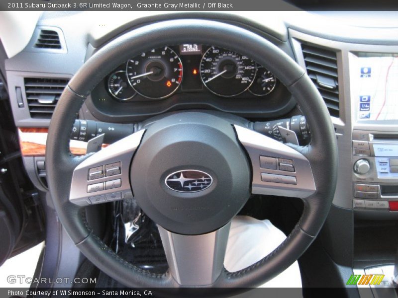 Graphite Gray Metallic / Off Black 2011 Subaru Outback 3.6R Limited Wagon