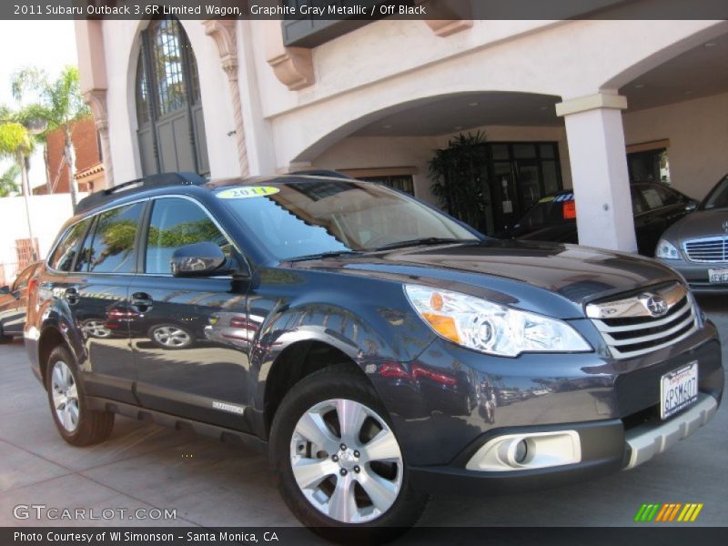 Graphite Gray Metallic / Off Black 2011 Subaru Outback 3.6R Limited Wagon