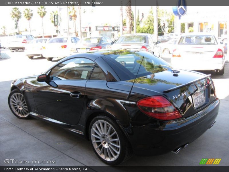 Black / Black 2007 Mercedes-Benz SLK 55 AMG Roadster