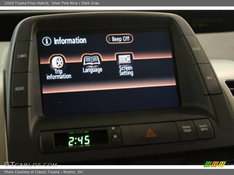 Silver Pine Mica / Dark Gray 2009 Toyota Prius Hybrid
