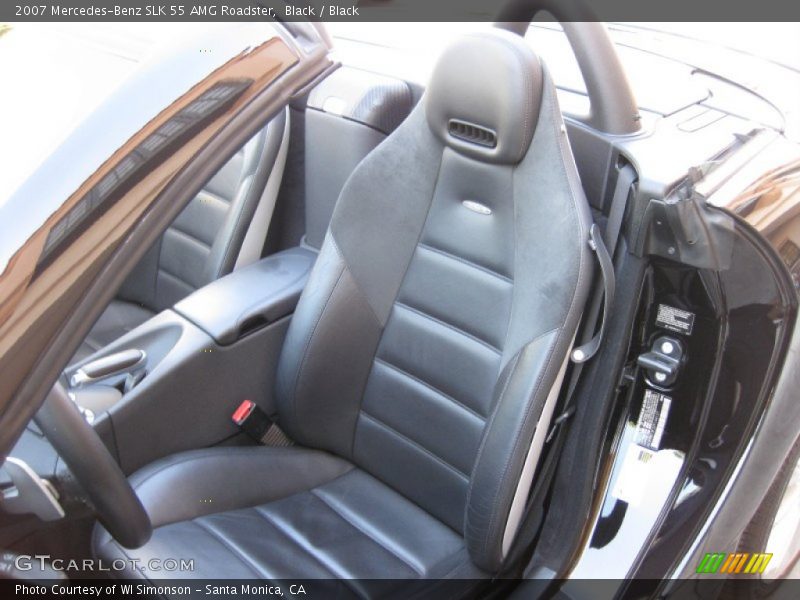 Black / Black 2007 Mercedes-Benz SLK 55 AMG Roadster