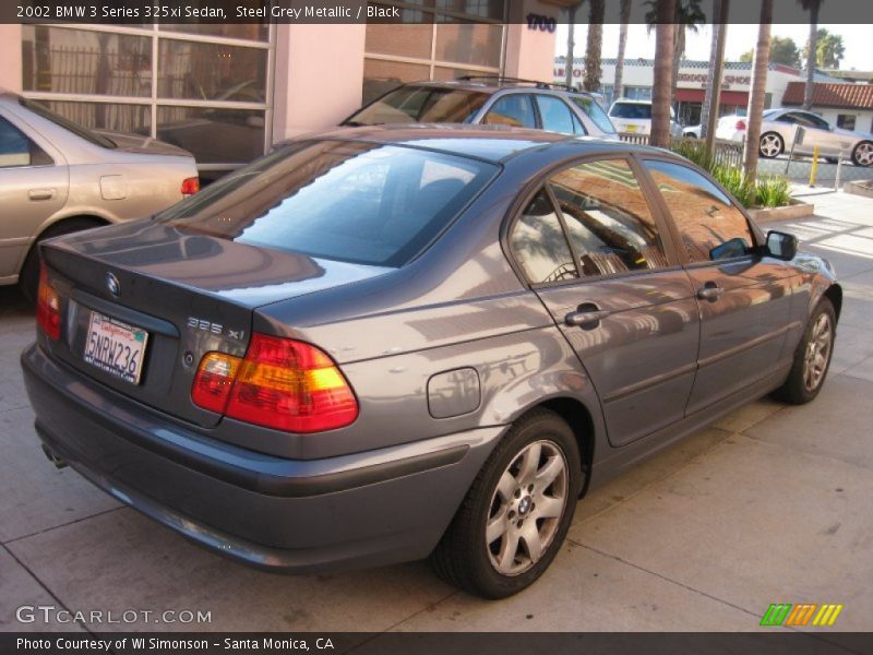 Steel Grey Metallic / Black 2002 BMW 3 Series 325xi Sedan