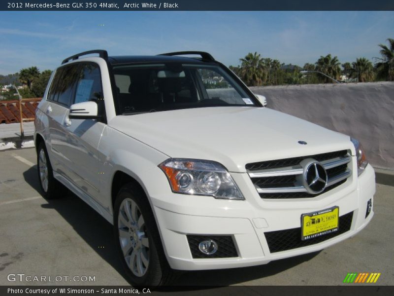 Arctic White / Black 2012 Mercedes-Benz GLK 350 4Matic