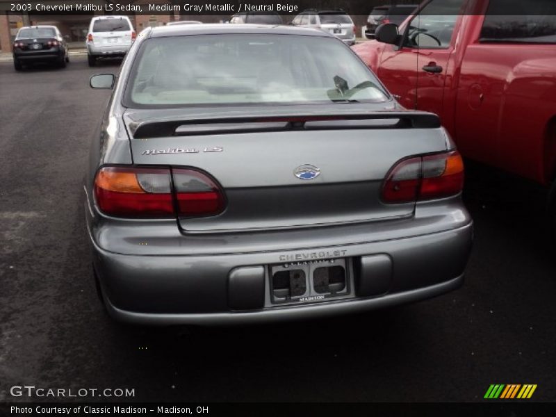 Medium Gray Metallic / Neutral Beige 2003 Chevrolet Malibu LS Sedan
