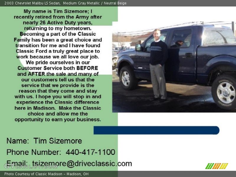 Medium Gray Metallic / Neutral Beige 2003 Chevrolet Malibu LS Sedan