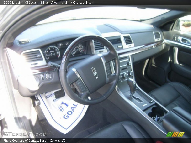 Brilliant Silver Metallic / Charcoal Black 2009 Lincoln MKS Sedan