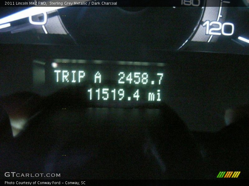 Sterling Grey Metallic / Dark Charcoal 2011 Lincoln MKZ FWD