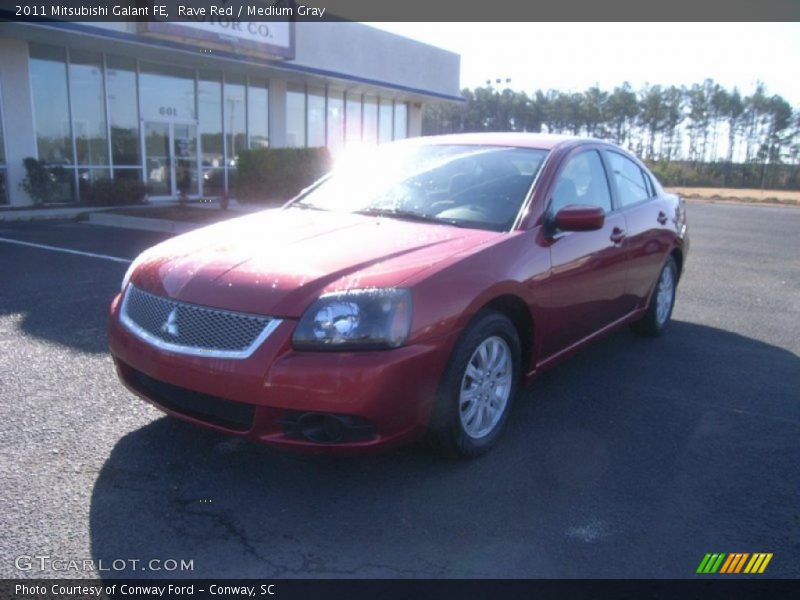 Rave Red / Medium Gray 2011 Mitsubishi Galant FE