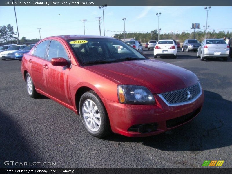 Rave Red / Medium Gray 2011 Mitsubishi Galant FE