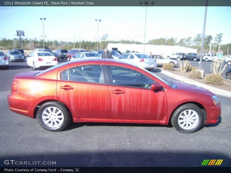 Rave Red / Medium Gray 2011 Mitsubishi Galant FE