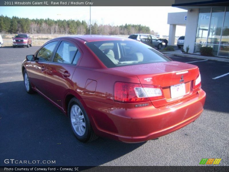 Rave Red / Medium Gray 2011 Mitsubishi Galant FE