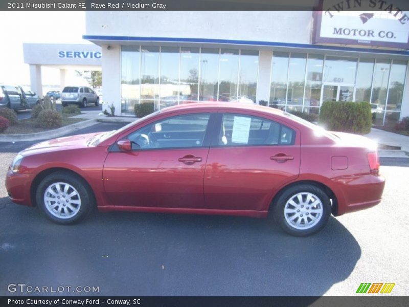 Rave Red / Medium Gray 2011 Mitsubishi Galant FE