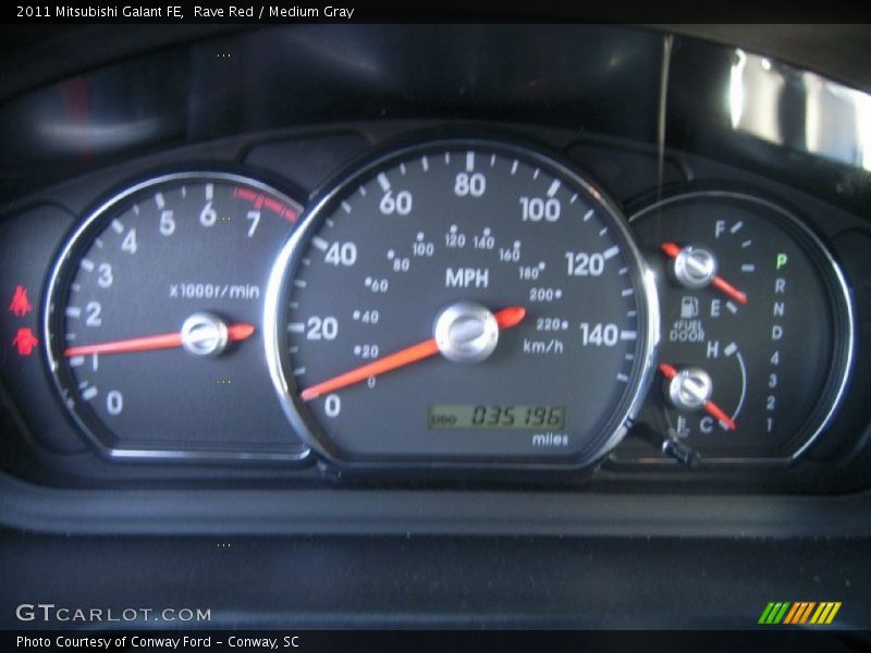 Rave Red / Medium Gray 2011 Mitsubishi Galant FE