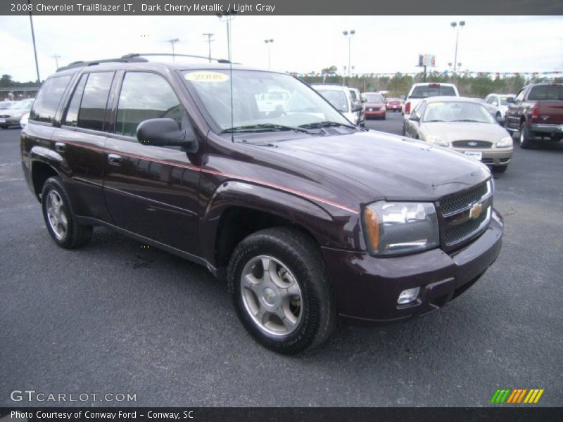 Dark Cherry Metallic / Light Gray 2008 Chevrolet TrailBlazer LT