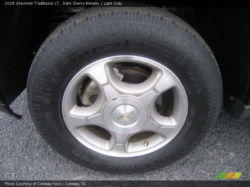 Dark Cherry Metallic / Light Gray 2008 Chevrolet TrailBlazer LT