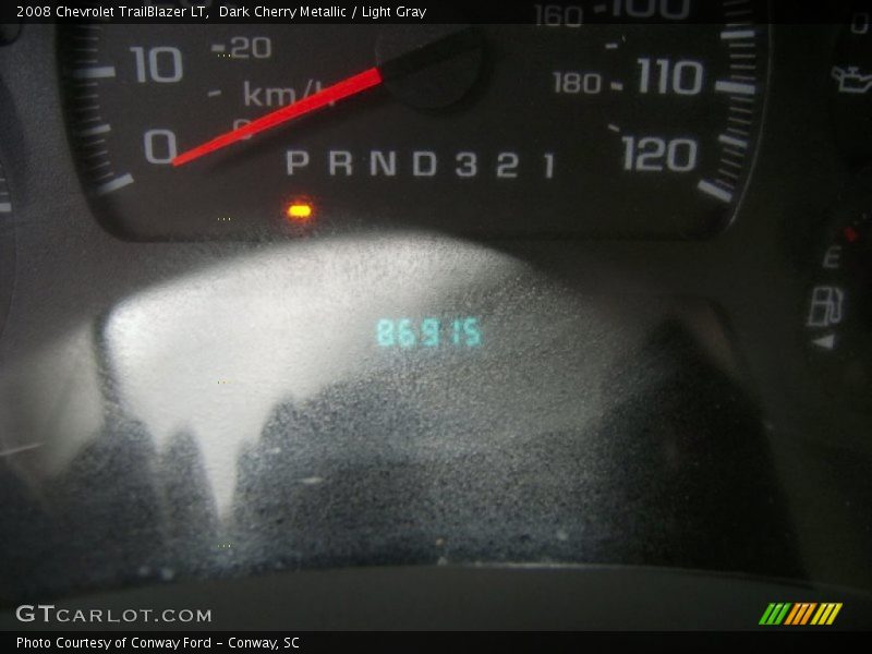 Dark Cherry Metallic / Light Gray 2008 Chevrolet TrailBlazer LT