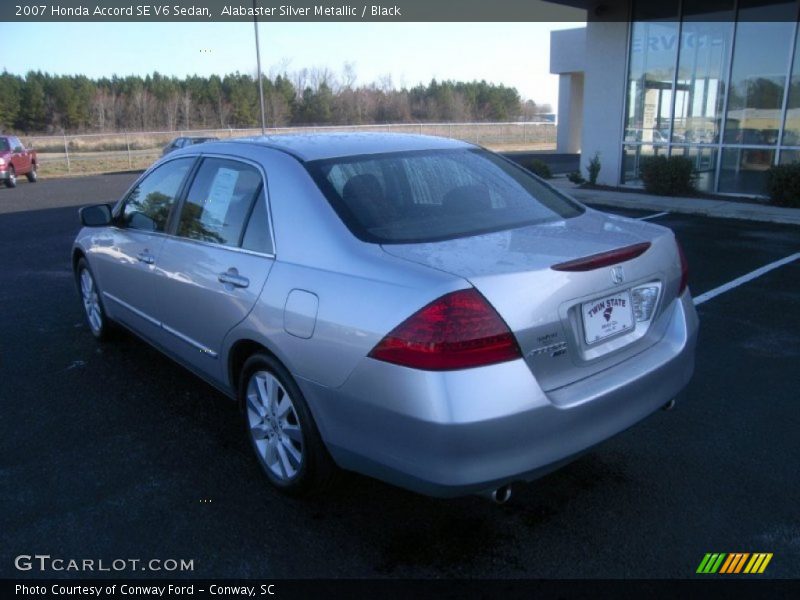 Alabaster Silver Metallic / Black 2007 Honda Accord SE V6 Sedan