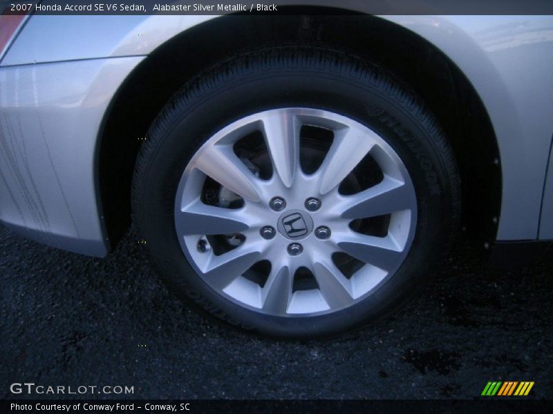 Alabaster Silver Metallic / Black 2007 Honda Accord SE V6 Sedan