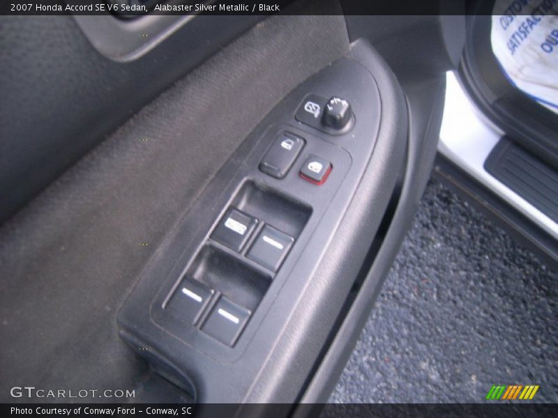 Alabaster Silver Metallic / Black 2007 Honda Accord SE V6 Sedan