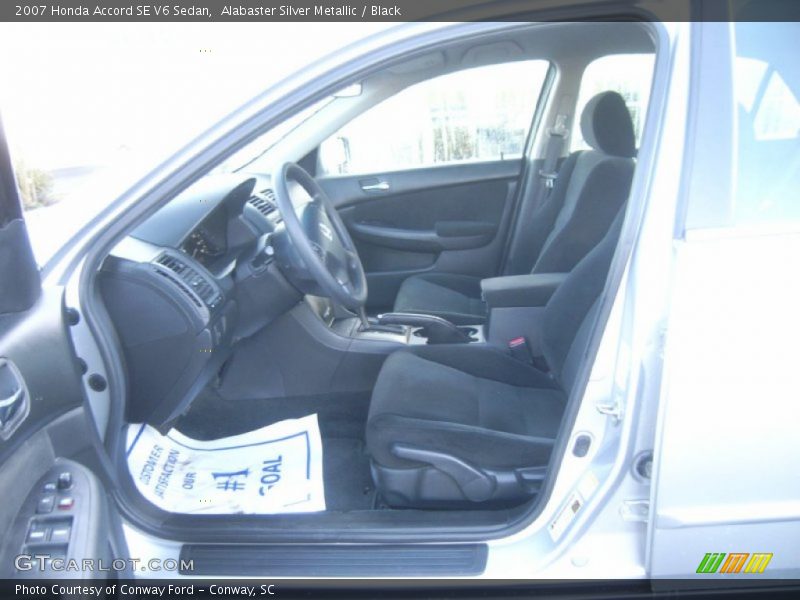 Alabaster Silver Metallic / Black 2007 Honda Accord SE V6 Sedan