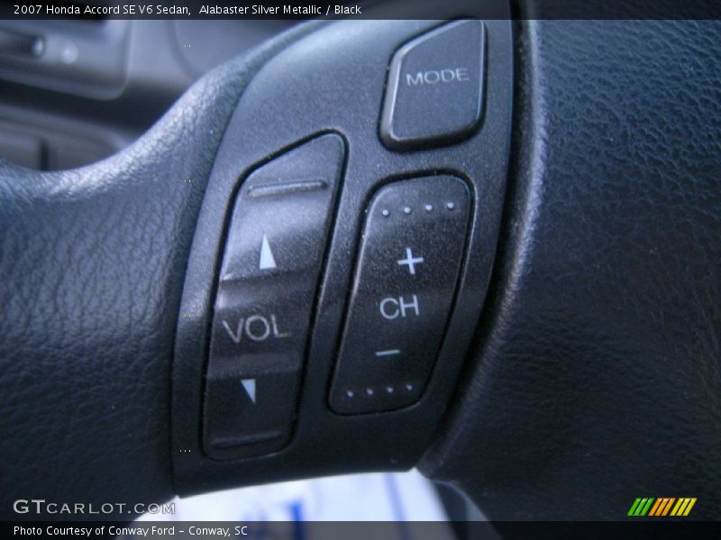 Alabaster Silver Metallic / Black 2007 Honda Accord SE V6 Sedan