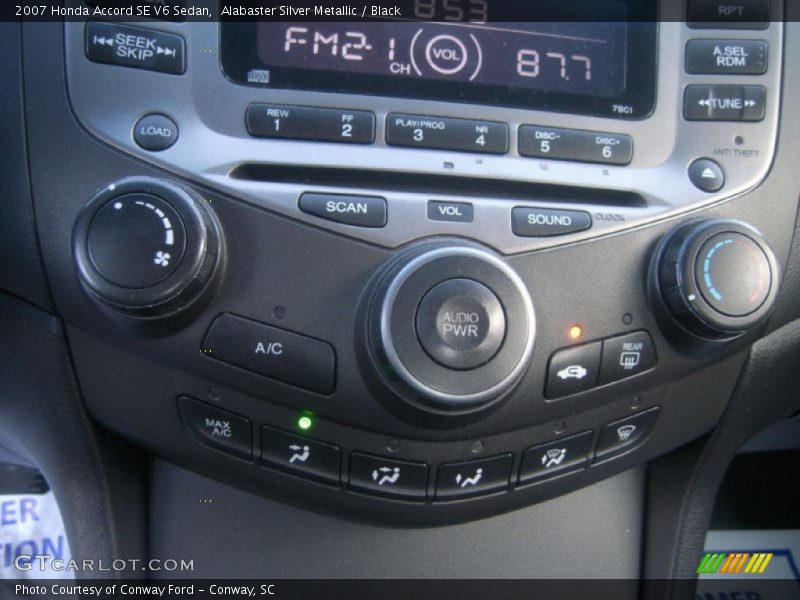 Alabaster Silver Metallic / Black 2007 Honda Accord SE V6 Sedan