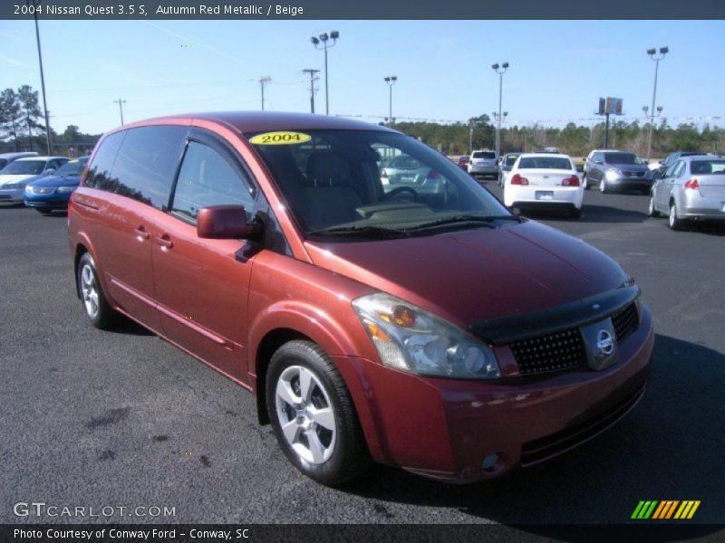 Autumn Red Metallic / Beige 2004 Nissan Quest 3.5 S