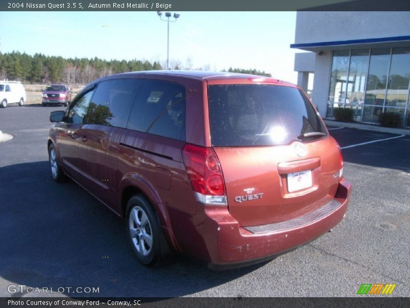 Autumn Red Metallic / Beige 2004 Nissan Quest 3.5 S