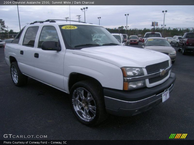 Summit White / Dark Charcoal 2004 Chevrolet Avalanche 1500