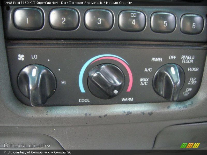 Dark Toreador Red Metallic / Medium Graphite 1998 Ford F150 XLT SuperCab 4x4