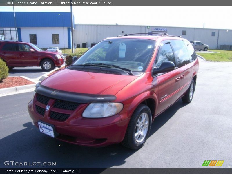 Inferno Red Pearlcoat / Taupe 2001 Dodge Grand Caravan EX