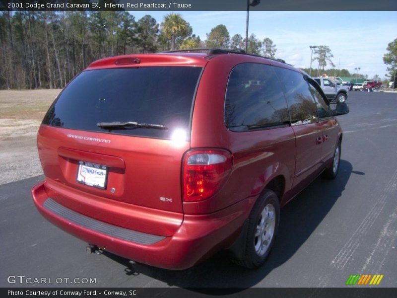 Inferno Red Pearlcoat / Taupe 2001 Dodge Grand Caravan EX