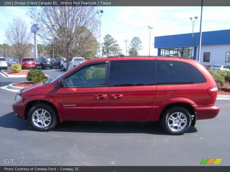 Inferno Red Pearlcoat / Taupe 2001 Dodge Grand Caravan EX