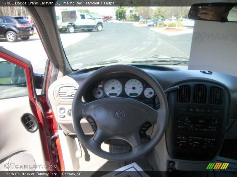 Inferno Red Pearlcoat / Taupe 2001 Dodge Grand Caravan EX