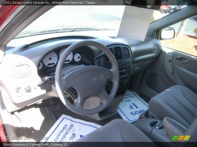 Inferno Red Pearlcoat / Taupe 2001 Dodge Grand Caravan EX