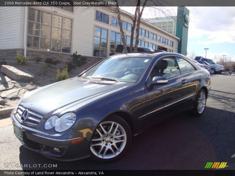Steel Grey Metallic / Black 2009 Mercedes-Benz CLK 350 Coupe