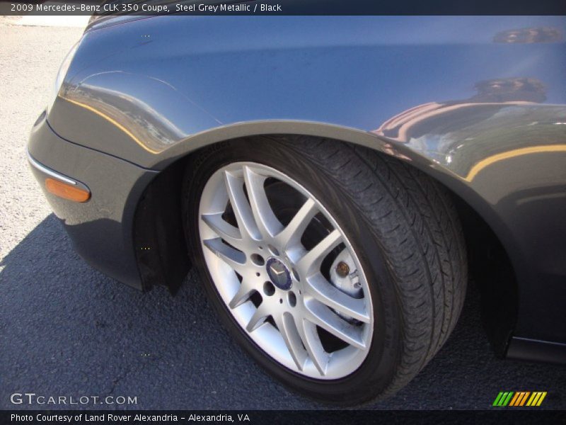 Steel Grey Metallic / Black 2009 Mercedes-Benz CLK 350 Coupe