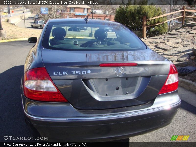 Steel Grey Metallic / Black 2009 Mercedes-Benz CLK 350 Coupe