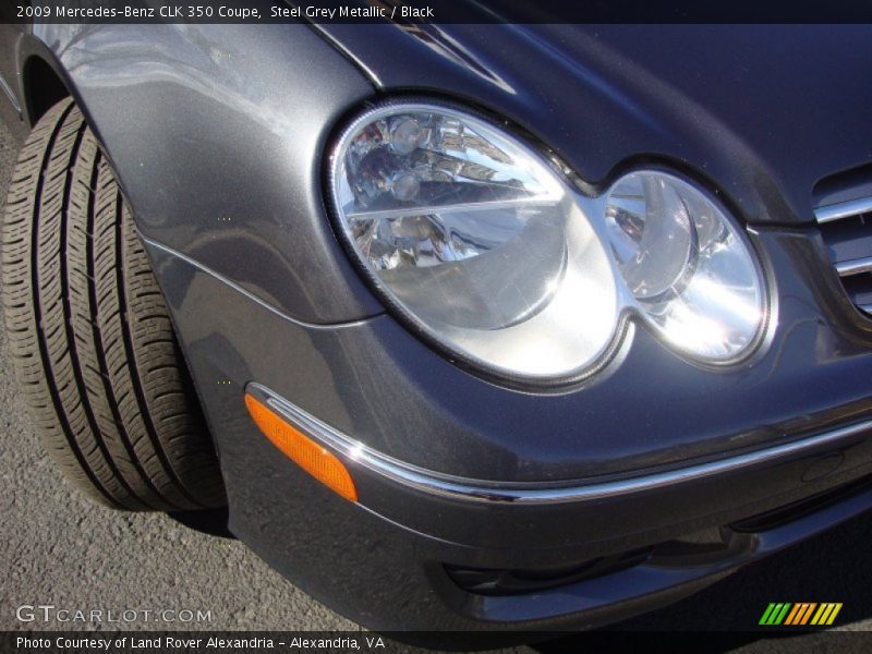 Steel Grey Metallic / Black 2009 Mercedes-Benz CLK 350 Coupe