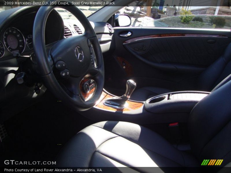 Steel Grey Metallic / Black 2009 Mercedes-Benz CLK 350 Coupe