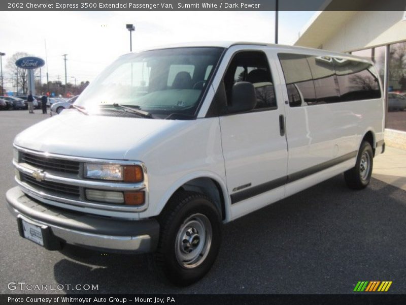 Summit White / Dark Pewter 2002 Chevrolet Express 3500 Extended Passenger Van