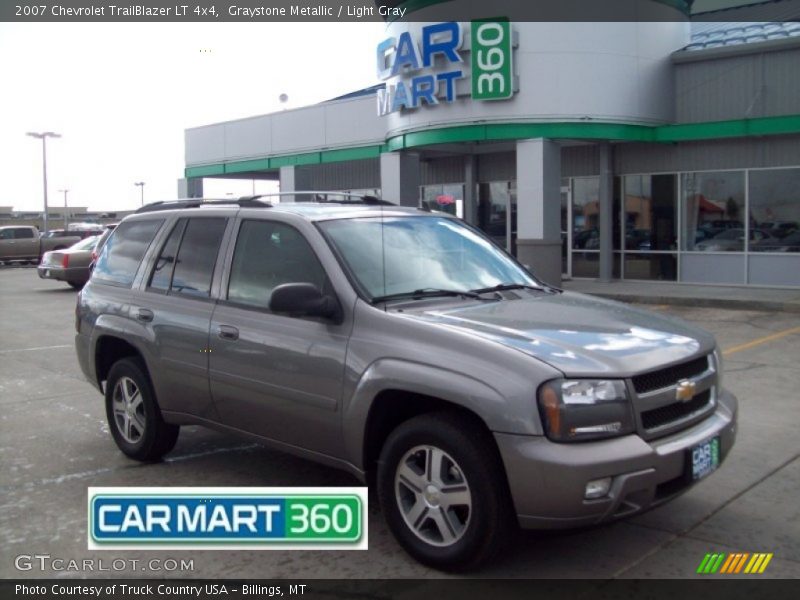 Graystone Metallic / Light Gray 2007 Chevrolet TrailBlazer LT 4x4