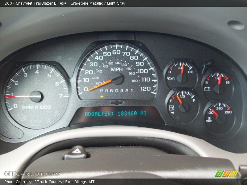 Graystone Metallic / Light Gray 2007 Chevrolet TrailBlazer LT 4x4